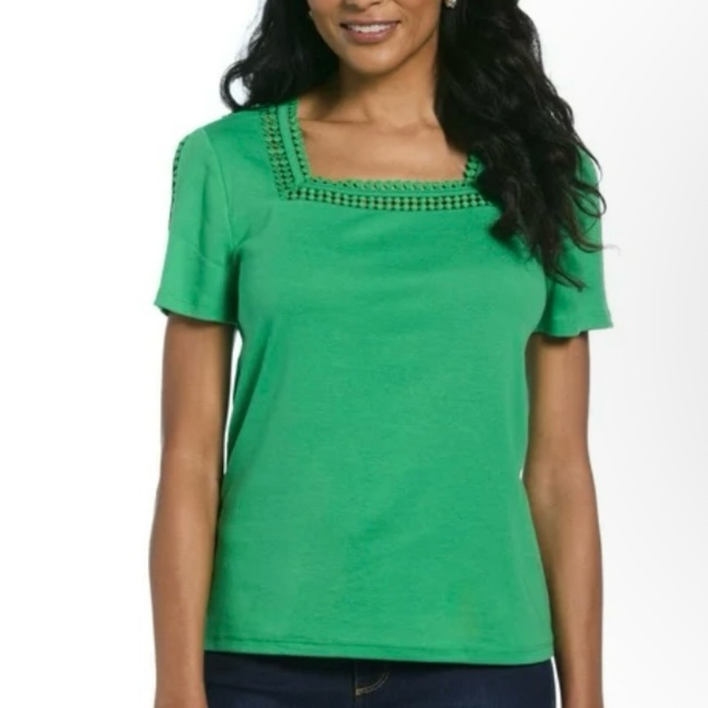 Rafaella Women's Squareneck Top‎ Size XS